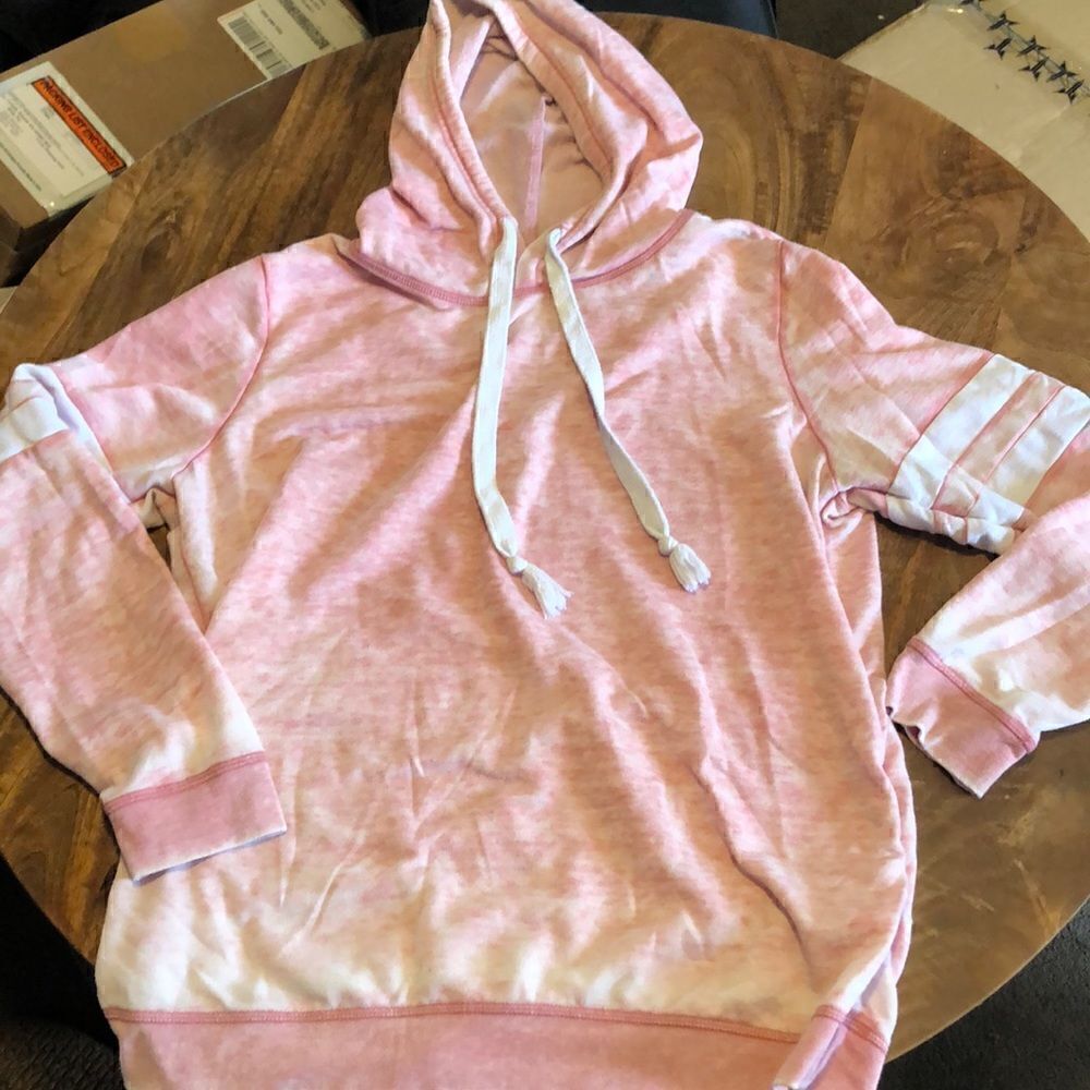Angel Kiss Maternity pull over light pink heathered hoodie size large